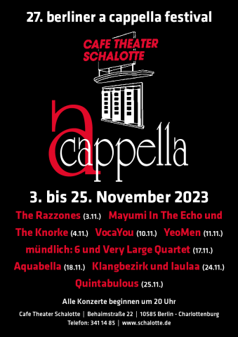 Plakat 27. berliner a cappella festival